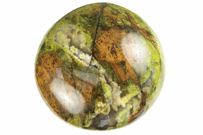 Polished Green Pistachio Opal Stone - Madagascar #249098